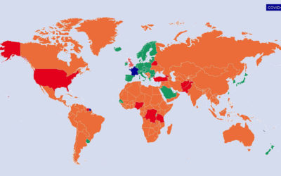 Covid-19 : la liste des pays verts, orange et rouges a été actualisée